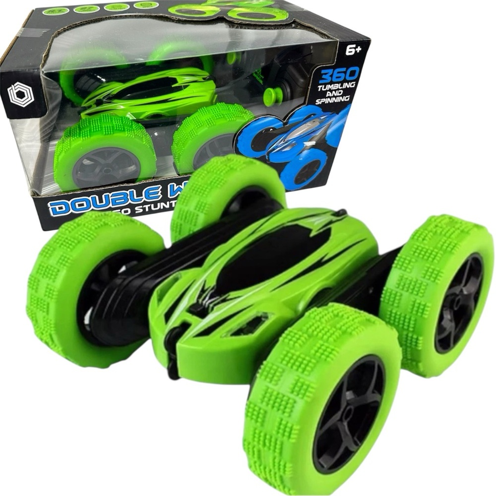 Remote Control-sprint Evo-Double Wheel 360 Stunt car 27mhz. Neon Green